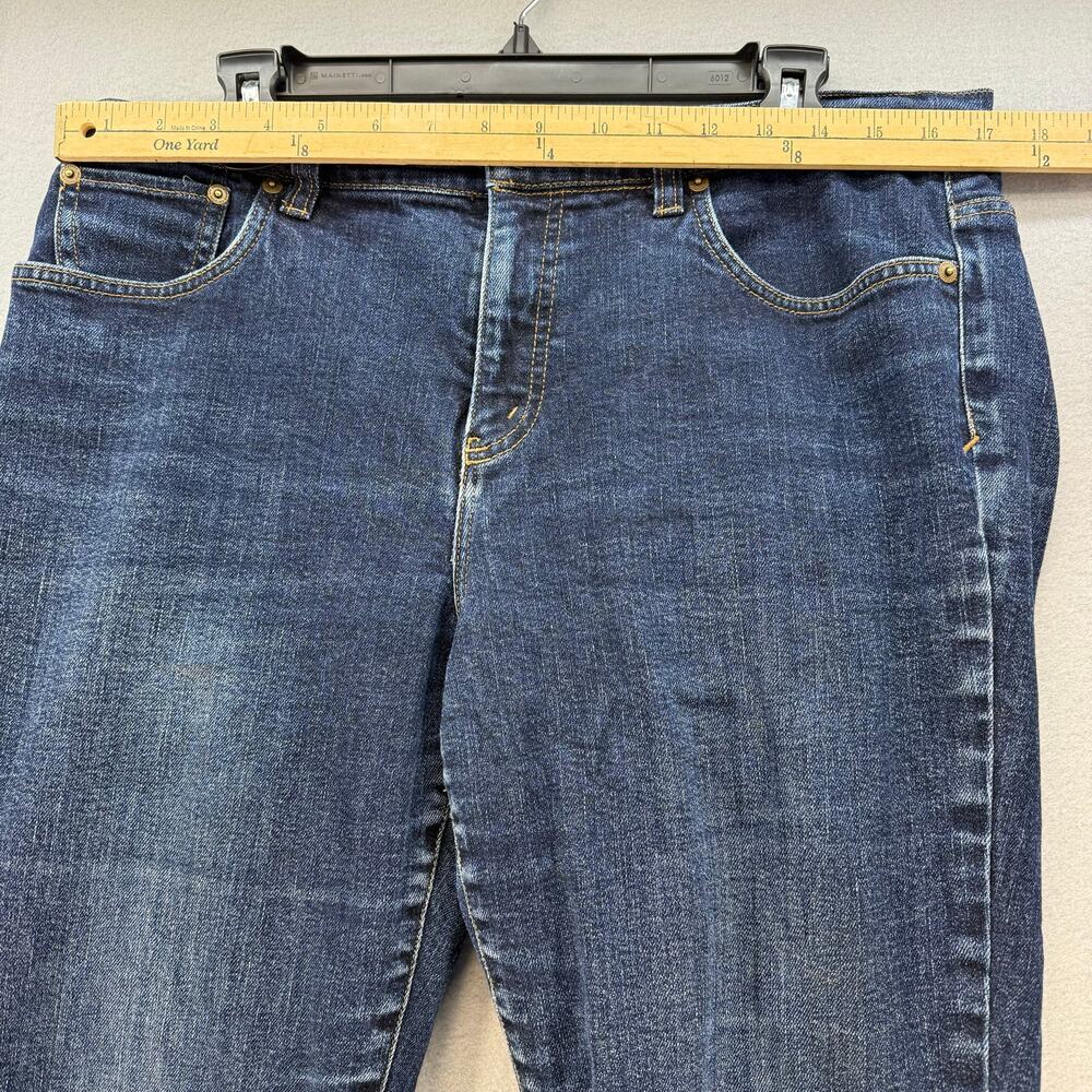 Lauren Jeans Co Women's Jeans 14P Dark Blue Logo Pocket Classic Straight - Picture 9 of 13